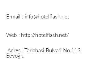 Hotel Flash iletiim bilgileri